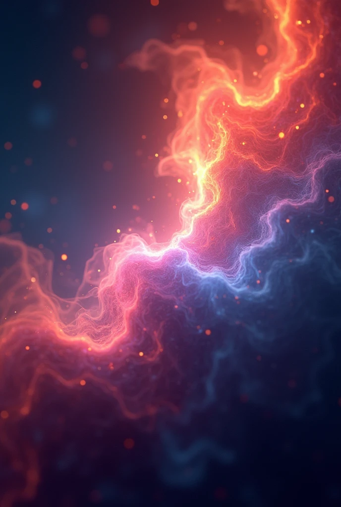 Colorful Gradient, Fractal Art, dynamic lighting, fire, starry sky