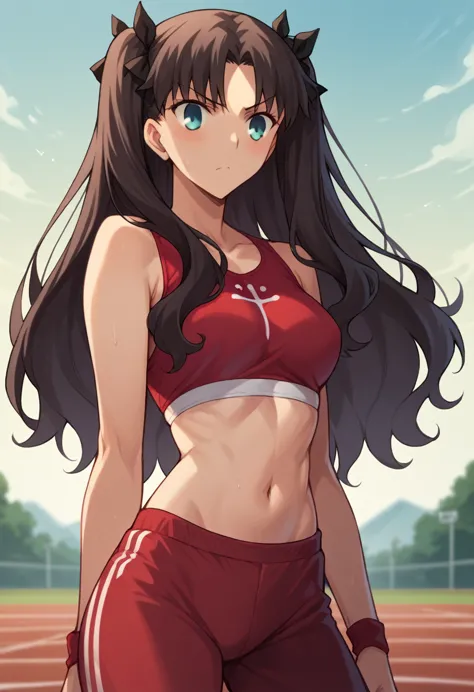 tohsaka rin, sport top