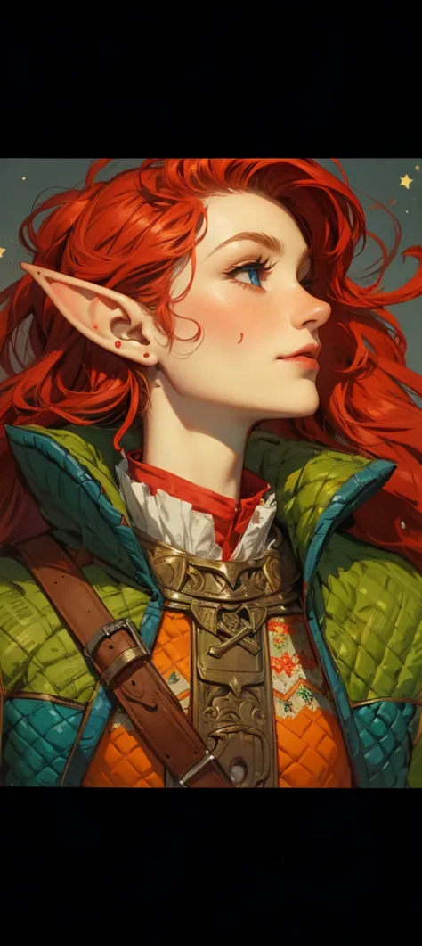 profile face elf woman happy