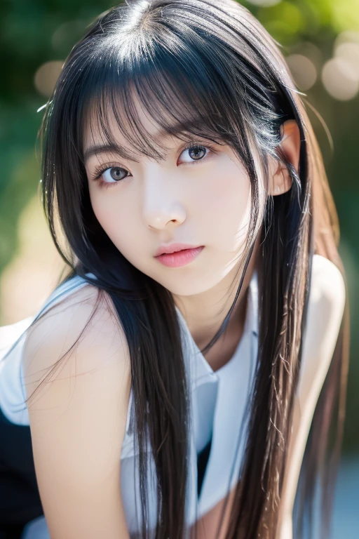 (masterpiece:1.3), (Photorealistic, RAW Photography, Highest quality: 1.4), Skinny Japanese woman, , (One Girl), (A vivid face), Detailed face, Detailed eyes, (Black-haired, Long Hair:1.3), (Realistic Skin), (Silver camisole), Ultra-high resolution, Ultra-realistic, High definition, とてもLong Hair, Angel Halo, Beautiful legs,(Shooting from below),