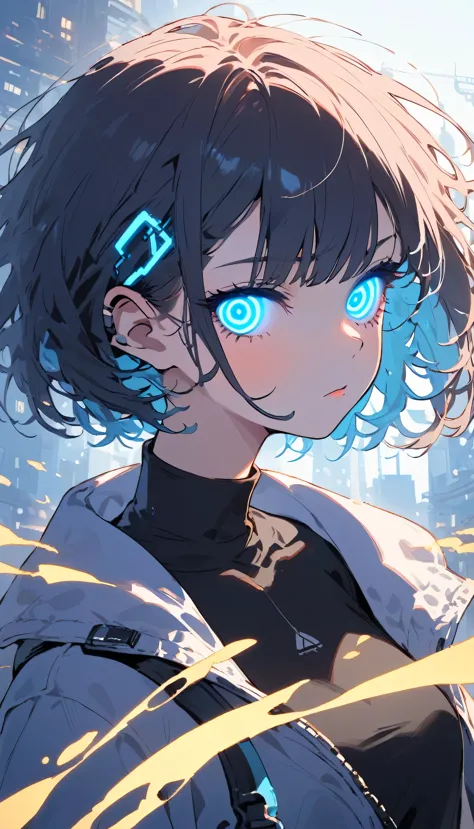 cyberpunk,girl,electric,mind's eye