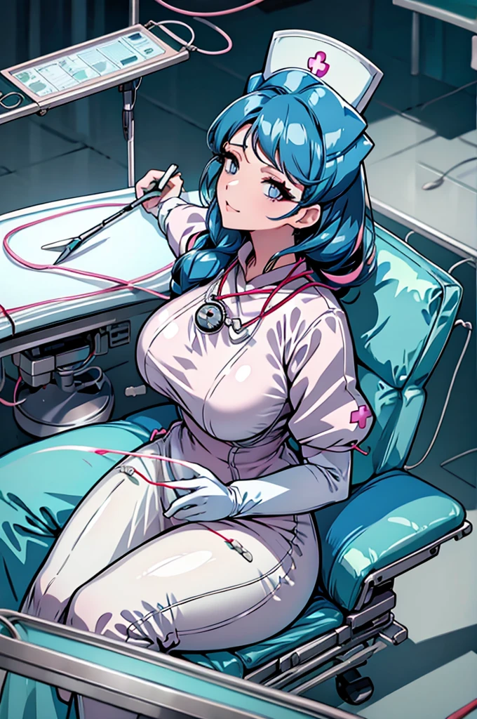 nurse uniform,hospital, latex nurse suit,nurses,busty,elbow gloves,labcoat,black hair woman,pink eyes , gigantic ,medical instruments,asian nurse,two nurses,speculum,examination room,oversize ,big ass ,strap on, lay on table ,legs spreaded,giving birth,gyno chair , dentist,Milf,latex,blue uniform,oversize breasts,diaper