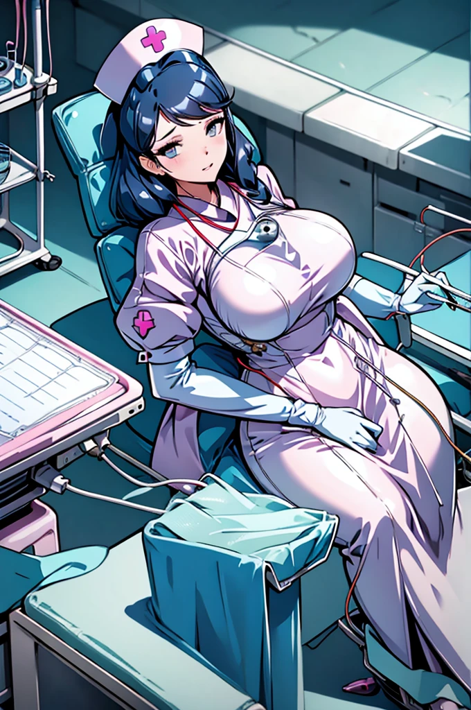 nurse uniform,hospital, latex nurse suit,nurses,busty,elbow gloves,labcoat,black hair woman,pink eyes , gigantic ,medical instruments,asian nurse,two nurses,speculum,examination room,oversize ,big ass ,strap on, lay on table ,legs spreaded,giving birth,gyno chair , dentist,Milf,latex,blue uniform,oversize breasts,diaper