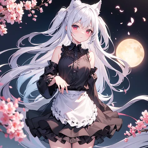 ((masterpiece, highest quality, highly detailed cg, unity 8k wallpaper,)), one woman, darkness、 maid clothes with short skirts、i...