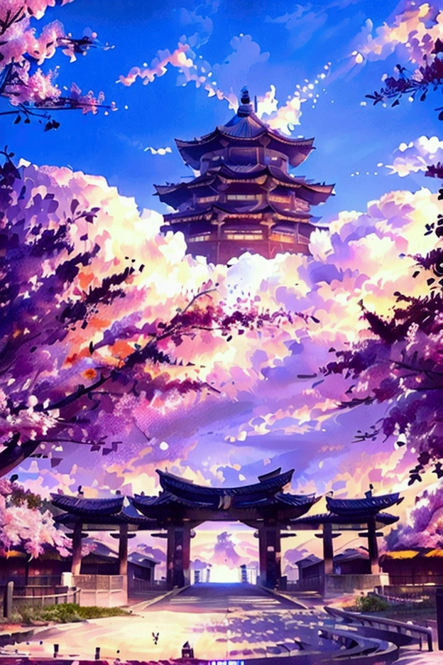 (Best Quality,4K,8k,High resolution,masterpiece:1.2),Very detailedな,(Realistic,Realistic,Photorealistic:1.37),Very detailed,Large Torii Gate,cherry blossoms,Light,--with 9:16,