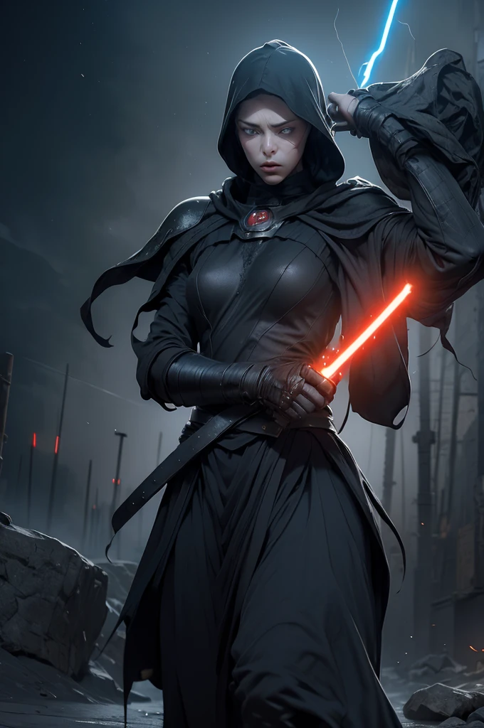 (The battle scene of The dark Sith without a face destroys his enemy with the force :1.5), (wared in helmet, sharp sleek cyborg dragon head, detailed helmet, highly detailed cgsociety, ornate cyberpunk armor, futuristic cybernetic helmet) dark theme, Star Wars, face hidden under a hood, eyes shining brightly from the darkness, The endless power of darkness, (Unlimited evil dinamic pose, fighter:1.2) (There are a lot of electrical discharges and lightning everywhere:1.1), (stunning visual effects, fantasy, ArtStation, vfx, very beautiful graphics, CG)