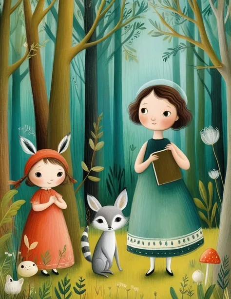 children's picture books,mary blair, henri rousseau and nicoletta ceccoli woodland magical creatures