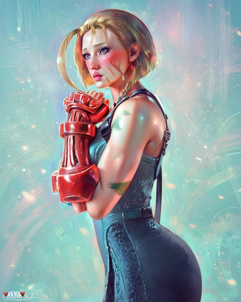 score_9, score_8_up, score_7_up, (exquisitely detailed CG unity 8k wallpaper, masterpiece-quality Cammy, standing, shy, lovely.
