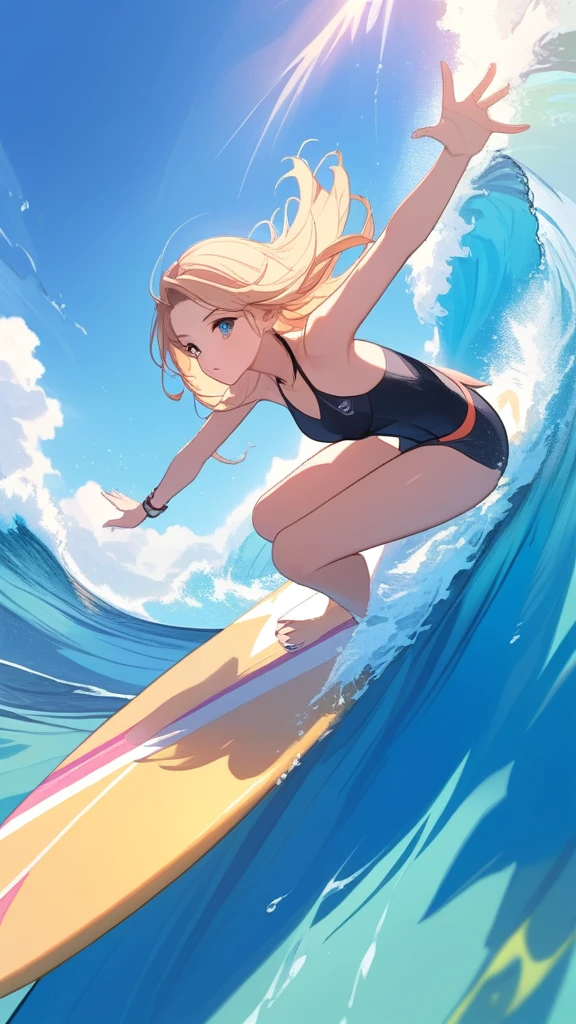 surfing girl