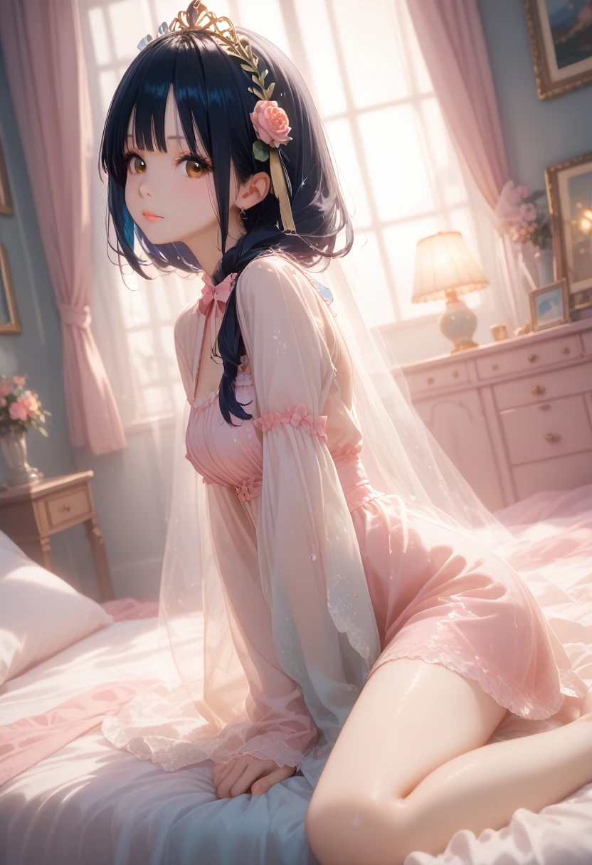 cute teenage girl, about 160 cm tall, brown eyes, bright and cute colors of clothes, Long straight black hair, masterpiece, high quality, ultra quality, high quality, High resolution, ultla High resolution, absurdity, 4K, 8 K, 16 thousand., hyper-detailed, complex detailed, amazing shading, High contrast, super beautiful illustration, angle, ideal anatomy, Correct anatomy, perfect proportion, perfect face, perfect hands, perfect legs, perfect fingers,score_9, score_8_up, score_7_up, dramatic lighting, highly detailed, high budget, bokeh, cinemascope, moody, epic, gorgeous, film grain, grainy, masterpiece, best quality, perfect anatomy, very aesthetic, official art, 8k, Shine,