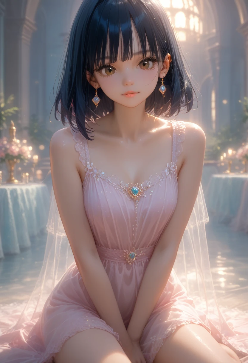 cute teenage girl, about 160 cm tall, brown eyes, bright and cute colors of clothes, Long straight black hair, masterpiece, high quality, ultra quality, high quality, High resolution, ultla High resolution, absurdity, 4K, 8 K, 16 thousand., hyper-detailed, complex detailed, amazing shading, High contrast, super beautiful illustration, angle, ideal anatomy, Correct anatomy, perfect proportion, perfect face, perfect hands, perfect legs, perfect fingers,score_9, score_8_up, score_7_up, dramatic lighting, highly detailed, high budget, bokeh, cinemascope, moody, epic, gorgeous, film grain, grainy, masterpiece, best quality, perfect anatomy, very aesthetic, official art, 8k, Shine,