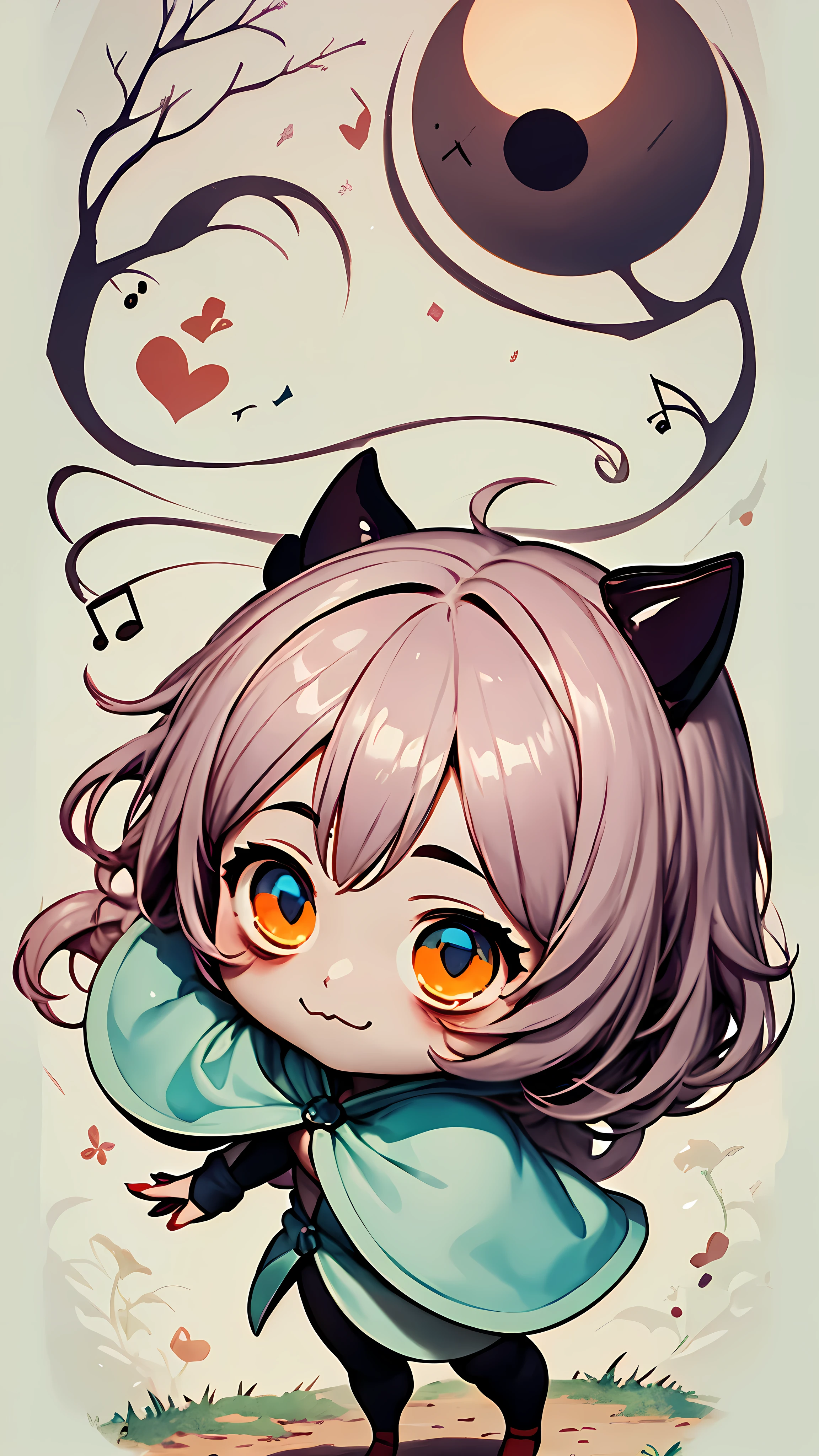 Illustration, Chibi Cute, Anime Girls, hzk