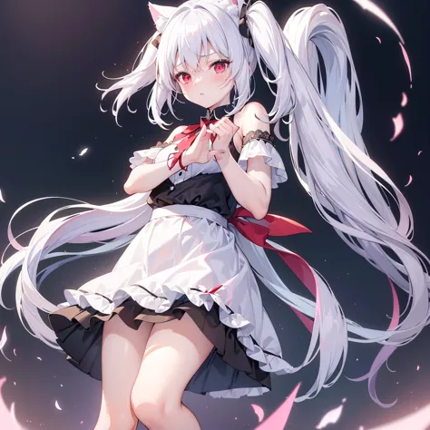 ((masterpiece, highest quality, highly detailed cg, unity 8k wallpaper,)), one woman, darkness、 maid clothes with short skirts、i...