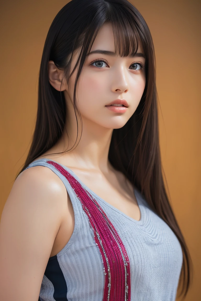 (8k, RAW Photos,Best Quality, High resolution:1.1), (Ultra-realistic:1.4),(Realistic, Realistic:1.3),Japanese Beauty、Rhythmic Gymnastics Club、Rhythmic Gymnastics Uniform、((Upper Body:1.3))