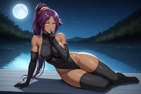 score_9, score_8_up, score_7_up, masterpiece, high quality, break
yotuichi, yoruichi, thighhighs, gloves, bare shoulders, yellow...