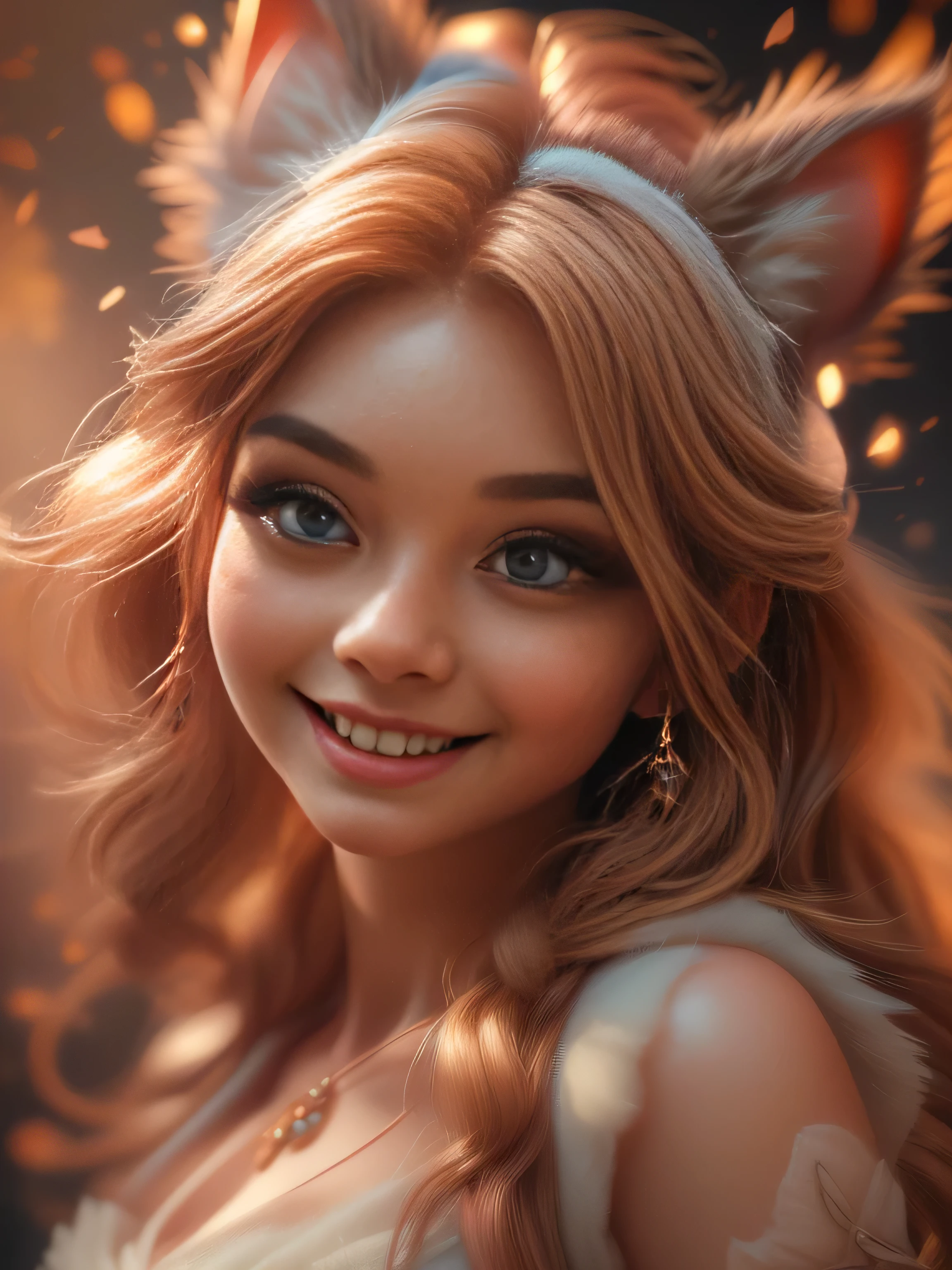 (Best Quality, Super Detailed, masterpiece, representative work, official art, professional, super high detail, 8k:1.3, Realistic:1.37) Cute girl face wearing cat ear hat, Beautiful detailed eyes, Beautiful detailed lips, Demonic smile, Vivid colors, Red hair, Innocent expressions, Playful features, Natural lighting, Soft background, Photorealistic, Shining eyes, Curly eyelashes, Ruddy cheeks, Sparkling teeth, Sharp focus, Glowing skin, Expressive eyebrows, Blush highlights, Luscious lips, Natural beauty, Subtle contouring, Sweet and mischievous look, Hint of mischief, Dreamy atmosphere, Delicate details, soft volumetric light, (backlight:1.3), (cinematic:1.2), intricate details, (ArtStation:1.3),  --auto --s2