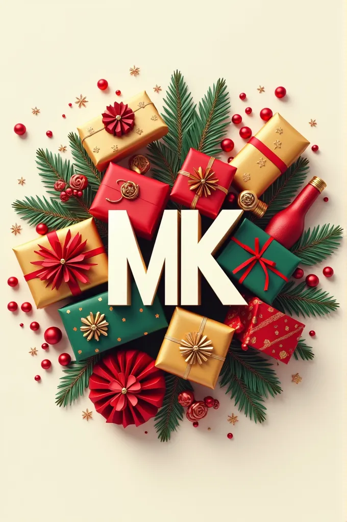 MK logo
In background paint item's, gifting items and clothes 