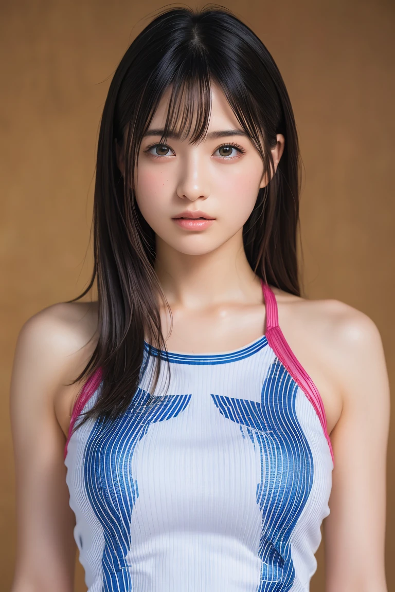 (8k, RAW Photos,Best Quality, High resolution:1.1), (Ultra-realistic:1.4),(Realistic, Realistic:1.3),Japanese Beauty、Rhythmic Gymnastics Club、Rhythmic Gymnastics Uniform、((Upper Body:1.3))