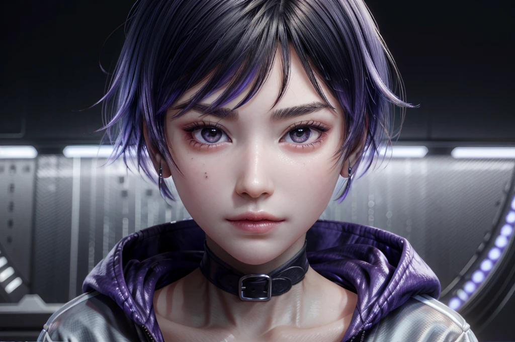 ((ultra detailed, masterpiece, absurdres))
T8Reina, 1girl, short hair, purple hair, multicolored hair, portrait