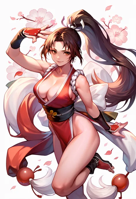 mai shiranui, realistic, detailed, high quality, best quality, high detail