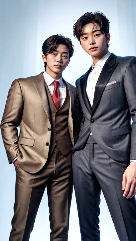 potrait of two males together parkseo  wearing  suit