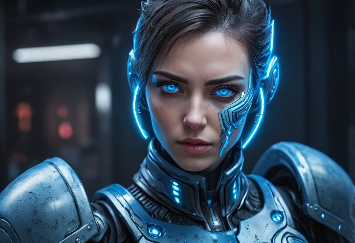 FACE WOMAN powerful armor, sharp look,
Frost, Calls, perfect details, (Best Quality, 4k,
High resolution, masterpiece:1.2), ultra detailed,
realist:
1.37, HDR, studio lighting, vivid colors, (cyberpunk,
Futuristic) style, lcy Blue Color Scheme, dynamic
lighting. MOD ULTRA FACE 8k laser eyes