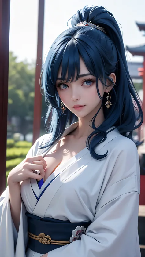 (masterpiece, best quality), intricate details, thin, ((slim)), beautiful girl, blue hair, white skin, light purple eyes, sharp ...