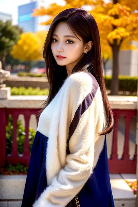 tzuyu 1, model, autumn fashion, best quality, high fineness, raw photos, 4k wallpaper, fine details、