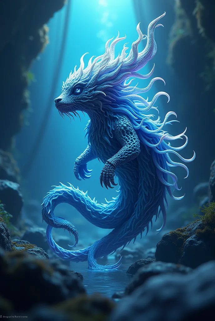 A futuristic Neptunus mascot badge, highly detailed, intricate organic textures, bioluminescent glowing elements, dynamic fluid motion, hyper-realistic, 8k, cinematic lighting, vibrant colors, surreal, digital art