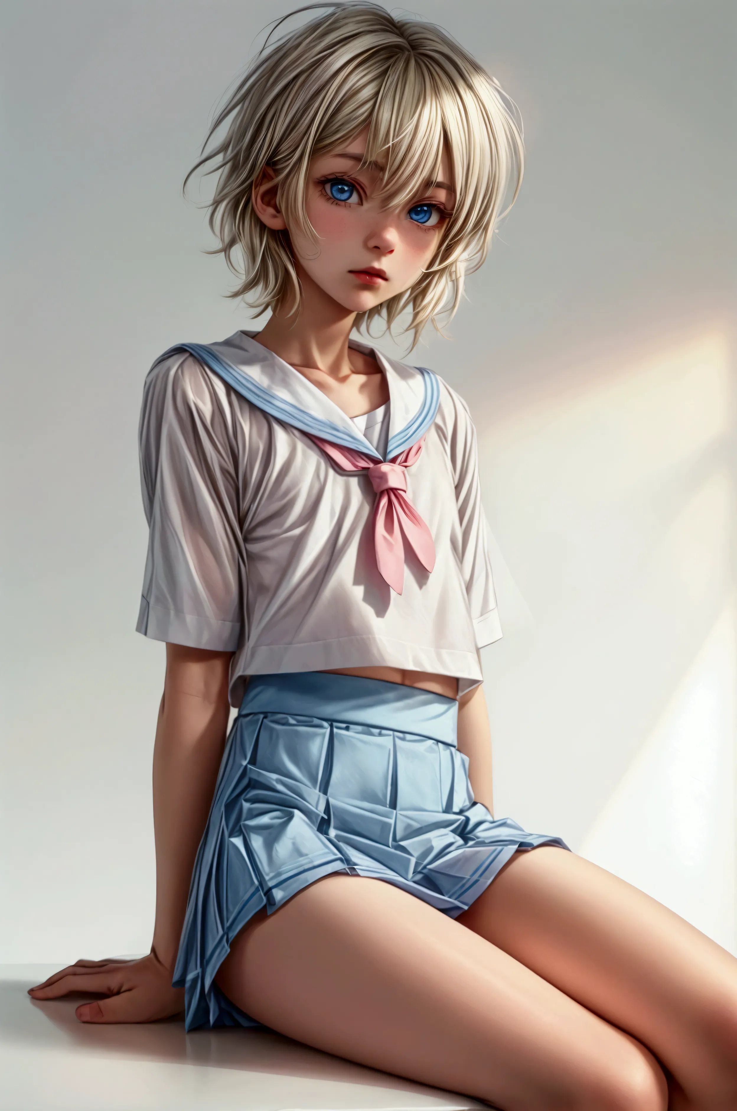 anime style, highres, masterpiece, best quality at best, best quality, hight quality, hight detailed, 1boy, (little boy), blonde...