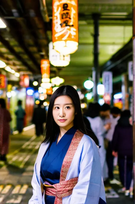 a stunning intricate full color portrait of  a pale japanese woman,wearing a yukata,epic character composition,by ilya kuvshinov...