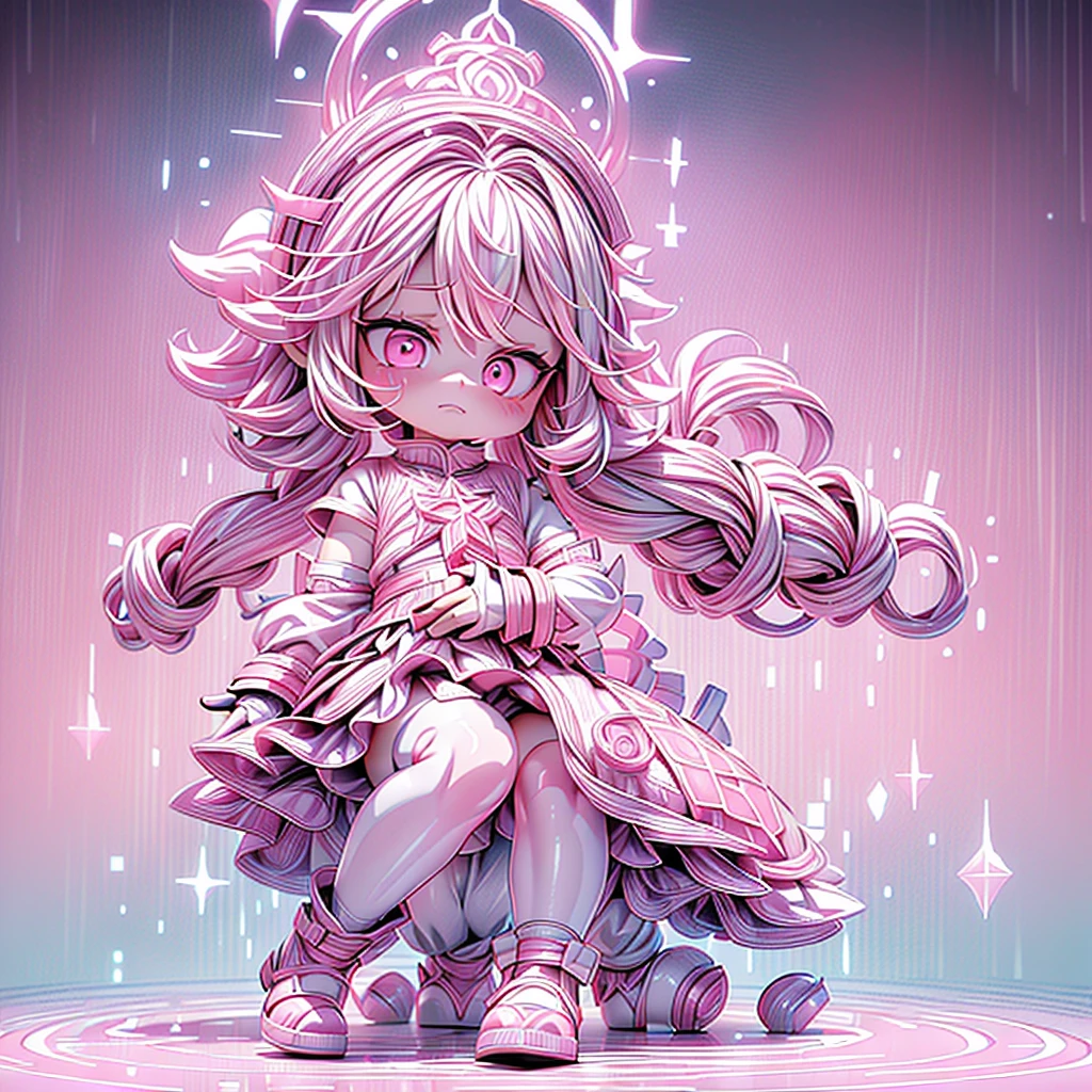 (pink_theme, dreamy_scenery:1.2), absurdres, highres, (official art, thunder, beautiful and aesthetic:1.2), best_quality, masterpiece, 1girl, badass, (faint_smile, closed_mouth:1.2), (cute, petite, kawaii:1.4), profile, character_profile, (sitting:1.2), from_side, (pink_miniskirt, white_frilled_shirt, fingerless_gloves, white_trim, hair_ornament:1.4), (white_hair, multicolored_hair, pink_eyes, dual_colored_eyes, multicolored_eyes:1.5), (french_braid, long_hair, pink_headwear:1.2), shoulder_sash, colorful, (close-up:1.2), white_legwear, abyss eyes,Shiny skin,oil, Tzeentch,extremely detailed CG unity 8k wallpaper,masterpiece, ((ultra-detailed)), ((illustration)),colorful,wallpaper,energy,Unknown terror,arcane,Around the magic,magic surrounds,pages flying all over the sky,Know it all,Predicting the Future,Know the past,Infinite wisdom,Warlock,Magical Circle,Pentagram,incantation,mantra,Singing magic, (shining eyes:1.2), (fractal art, (kaleidoscope:0.9), colorfield painting, (shine effects, seraph effects, lighting effects:1.1), (white_and_pink_theme:1.5)