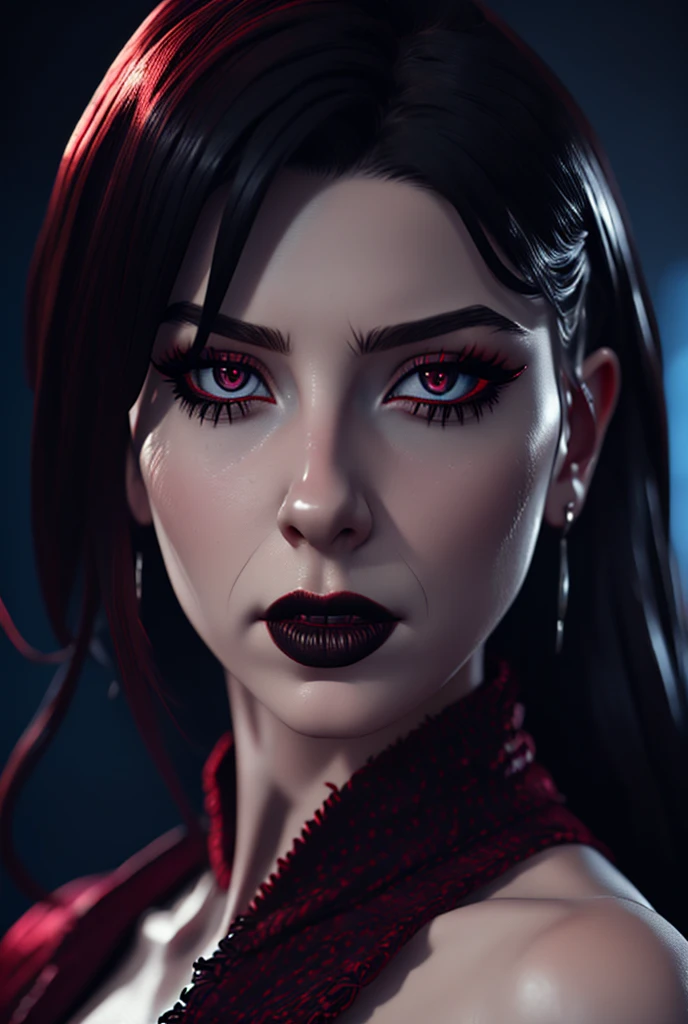 intergra hellsing,3d stylized full body shot,detailed portrait,photorealistic,8k,hyper detailed,highly detailed face and body,extremely detailed eyes,beautiful detailed lips,realistic skin texture,intricate details,dramatic lighting,cinematic lighting,rich colors,vivid colors,dark fantasy,gothic,dramatic pose,intense expression,female character