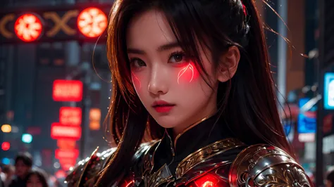 in a world of heavy metal and advanced technology, a lone japanese girl stands out in her blood red and black uniform. her facel...