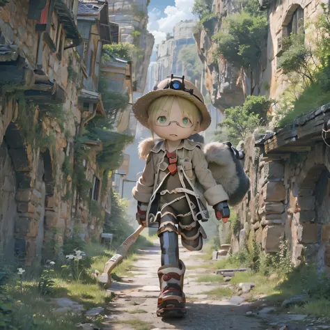 ,rico,made in abyss,walking through blackrim town