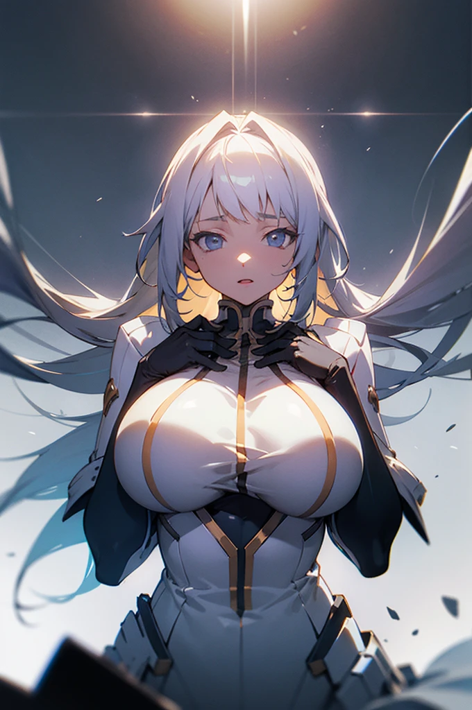 cinematic lighting, Ambient Occlusion, High definition, extremely specific anime, atmospheric lighting, high resolution, ultra quality, artwork, ((best quality)), huge breasts, exposed breasts, hands on breasts