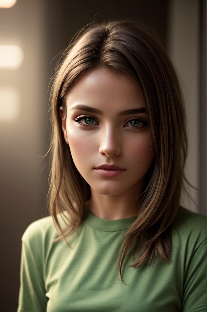 photo of beautiful (jernau_bartlett:0.99), a woman in a (movie premiere gala:1.1), perfect hair, wearing green (t-shirt:1.1),  ((Salon Kei:1.1)), modelshoot style, (extremely detailed CG unity 8k wallpaper), professional majestic (photography by  nan goldin:1.1), (Nikon L35AF Camera), 24mm, exposure blend, hdr, faded, extremely intricate, High (Detail:1.1), Sharp focus, dramatic, soft cinematic light, (looking at viewer), (detailed pupils), (upper body), 4k textures, soft cinematic light, adobe lightroom, photolab, elegant, ((((cinematic look)))), soothing tones, insane details, hyperdetailed, low contrast