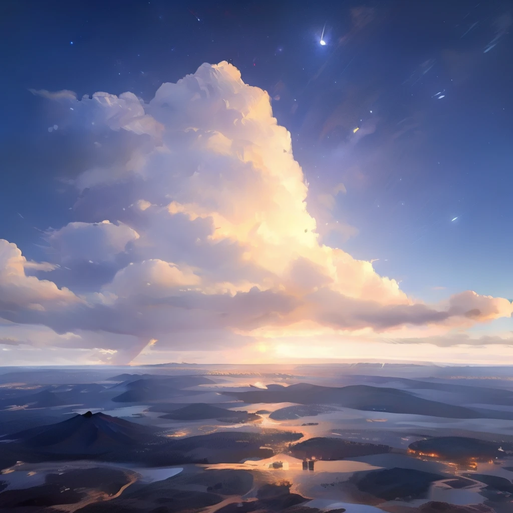 skyline, night sky, extremely great render, best render, best detail, dream, wonderful, colorful, oil paint, 8k resolution, best resolution, universe, stars, landscape, scenery art, night, dark