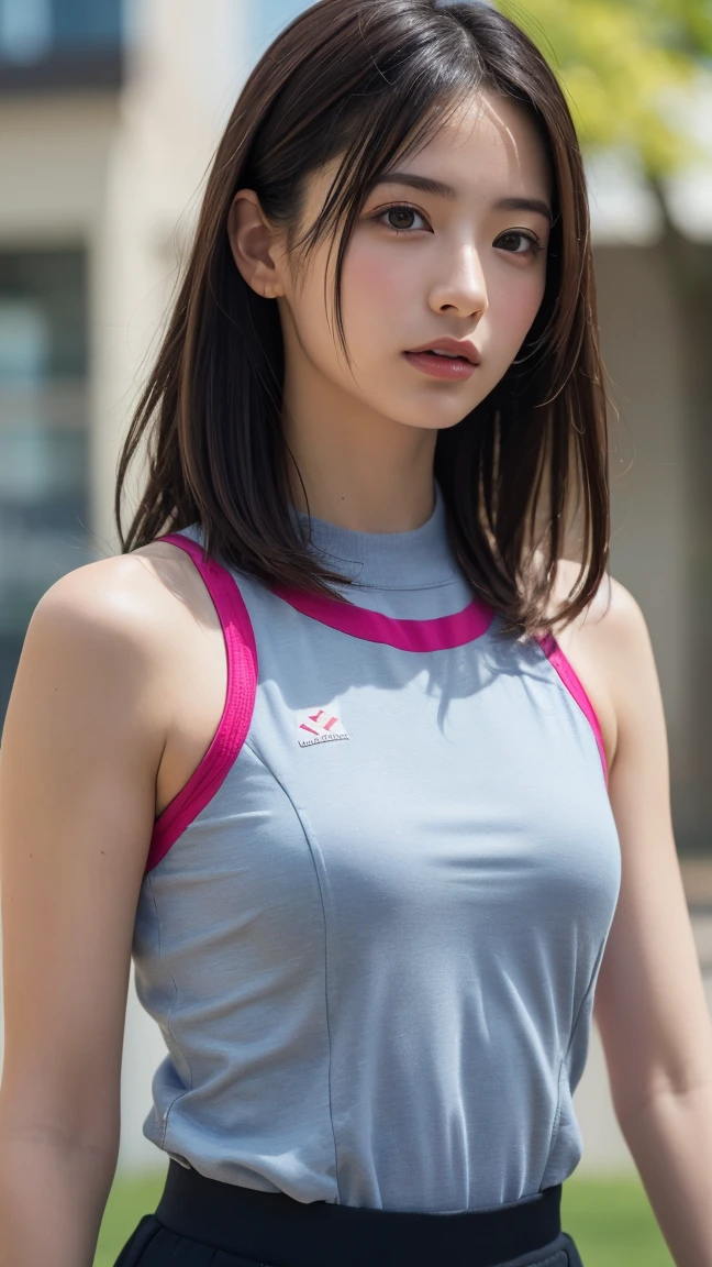 (8k, RAW Photos,Best Quality, High resolution:1.1), (Ultra-realistic:1.4),(Realistic, Realistic:1.3),Japanese Beauty、Rhythmic Gymnastics Club、Rhythmic Gymnastics Uniform、((Upper Body:1.3))
