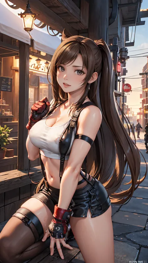 sfw,(highest quality, masterpiece: 1.1), (genuine: 1.4), break (((ff7))) ((tifa:1.2)), break ultra-detailed face, fine grain,((l...