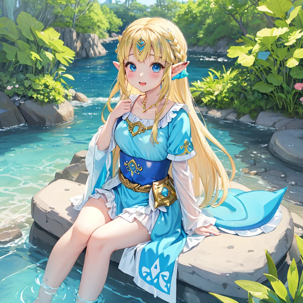 Princess Zelda、、Girl、Waterfront、Slime、Swimwear、Polka dots、