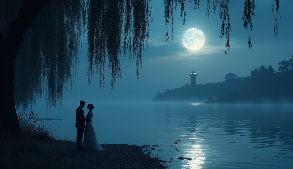 In this painting, moonlight shines like water on the ancient pavilion. Surrounding the pavilion are several osmanthus trees, and the air is filled with a faint fragrance of osmanthus. The moon hangs high in the sky, casting a silver white light through the gaps in the leaves, creating mottled shadows on the ground. There is a stone table and several stone benches inside the pavilion, as if someone had just admired the moon here.
﻿
Beautiful cinematic lighting, surreal, color graded, dynamic movement, captivating chiaroscuro, full body, award-winning, cinematic still, emotional, vignette, dynamic, vivid, (masterpiece, best quality, photorealistic, Professional, perfect composition, very aesthetic, absurdres, ultra-detailed, intricate details:1.3)