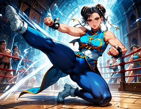 dark fantasy art of score_9, score_8_up, score_7_up, rating_questionable, fantasy, lighting, epicphoto 1girl, very sexy chun-li ...