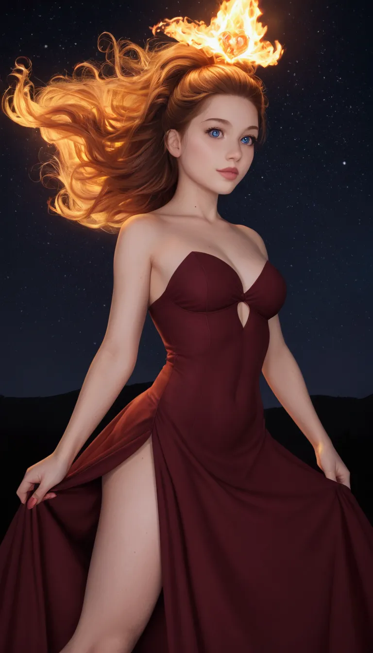 beautiful cute young immortal queen julianna with sparkling diamonds in her dress in the starlight realm, beautiful body, pretty...