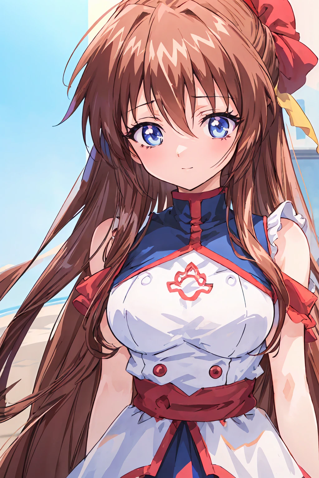 anime girl with brown hair and blue eyes posing for a picture, seductive anime girl, attractive anime girl, beautiful anime girl, cute anime girl, pretty anime girl, 4 k manga wallpaper, anime style 4 k, anime girl, 4k anime wallpaper, clean detailed anime art, brown anime girl with long hair, (anime girl), detailed digital anime art