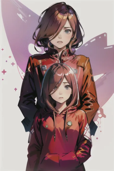 miku and star_lord, red hoodie