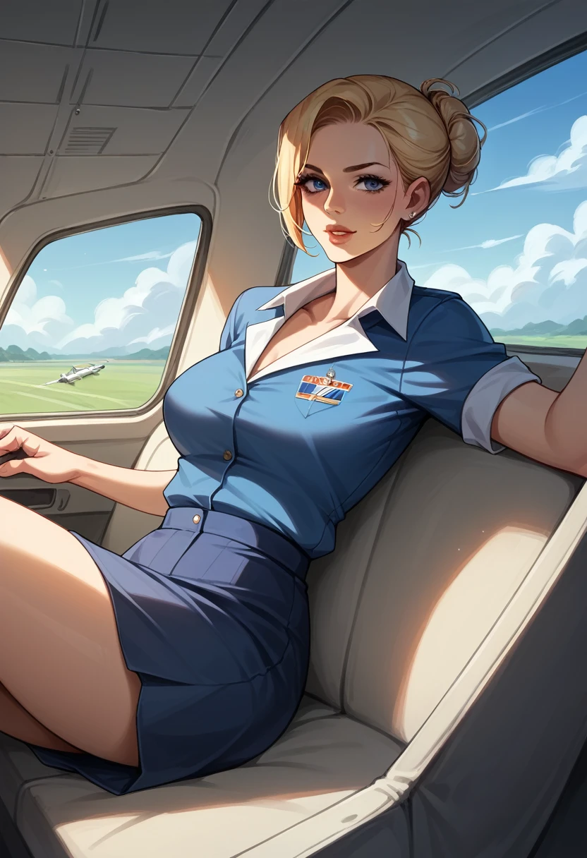 stewardess、Inside the plane、Sexy Images、