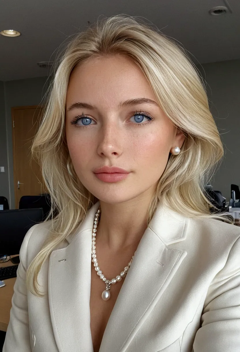 1, but it looks like it&#39;s 15. rich girl style. russian. light blonde hair with white highlights, smooth and shoulder length....