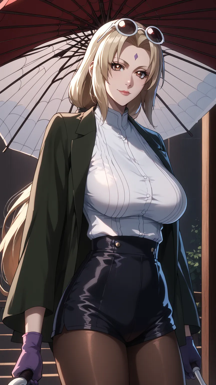 score_9, score_8_up, score_7_up, score_6_up, uncensored, tsunade senju \(naruto\), long hair, blonde hair, forehead, forehead ma...