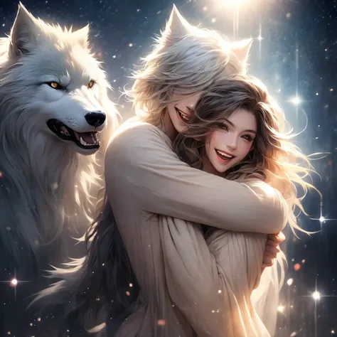 find your soul mate、getting lost and arriving、from the darkness comes light、big silver wolf、get close、sparkle effect, lens flare...